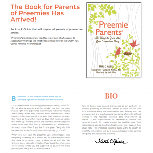 Preemie Parents Book